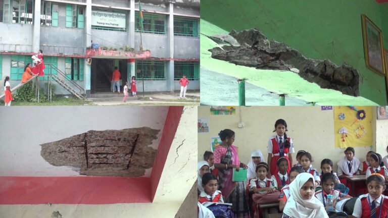 পিরোজপুরে ১৮৫টি প্রাথমিক বিদ্যালয় ঝুঁকিপূর্ণ, শিশুরা পড়াশোনায় ঝুঁকির মুখে
