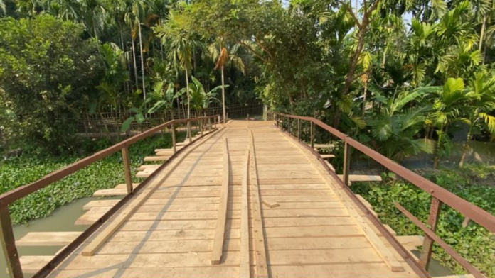 পিরোজপুরে যুবদল নেতার উদ্যোগে বেহাল সেতু মেরামত