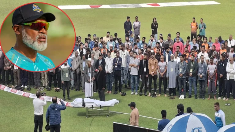 কফিনবন্দি হয়ে খেলার মাঠে ফিরলেন কোচ জাকি, জানাজায় অশ্রুসিক্ত সতীর্থরা