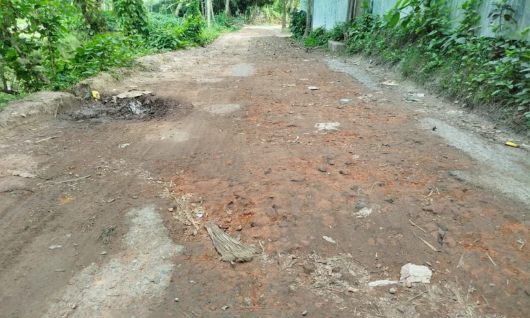 ২ কিমি সড়ক ভেঙে বিপর্যস্ত জনজীবন